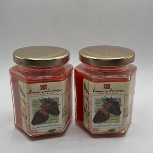 Home Interior Candle Lot of 2 chocolate dipped strawberries